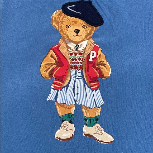 POLO RALPH LAUREN 3PC Polo Bear Set Girl’s Sz L Jersey Tee & Ball Cap w Gift Box - Picture 14 of 14